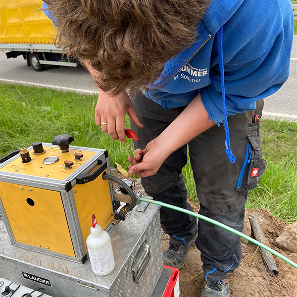 Kabel einblasen